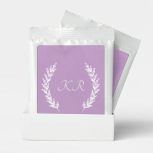 Elegant Purple White Flower Art Wedding Margarita Drink Mix