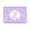 Elegant purple white, grey floral pattern monogram