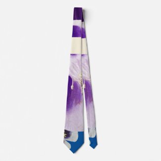 Elegant Purple & White Tie