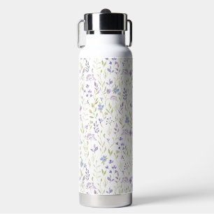 Elegant Purple Wildflower Water Bottle