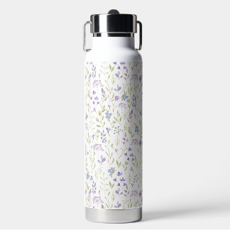 Elegant Purple Wildflower Water Bottle