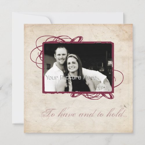 Elegant Purple Wine Wedding Invitation