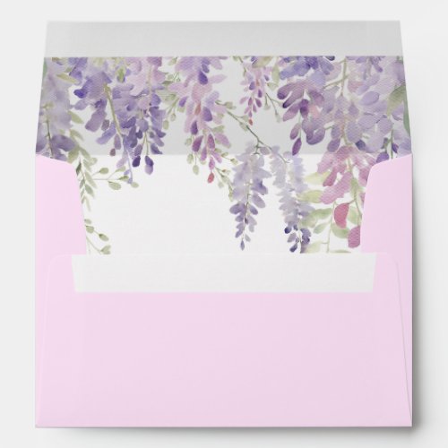 Elegant Purple Wisteria Flowers  Envelope