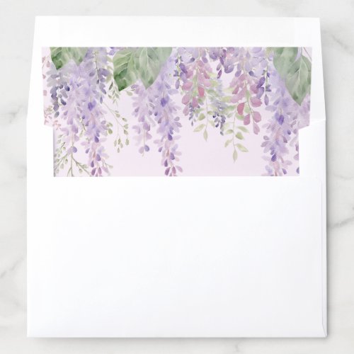 Elegant Purple Wisteria Flowers  Envelope Liner