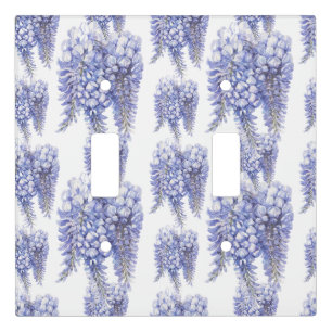Elegant Purple Wisteria Flowers Light Switch Cover