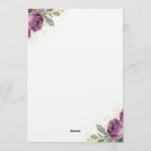 👉 Elegant Purple Wisteria & Gold Floral Wedding I Invitation