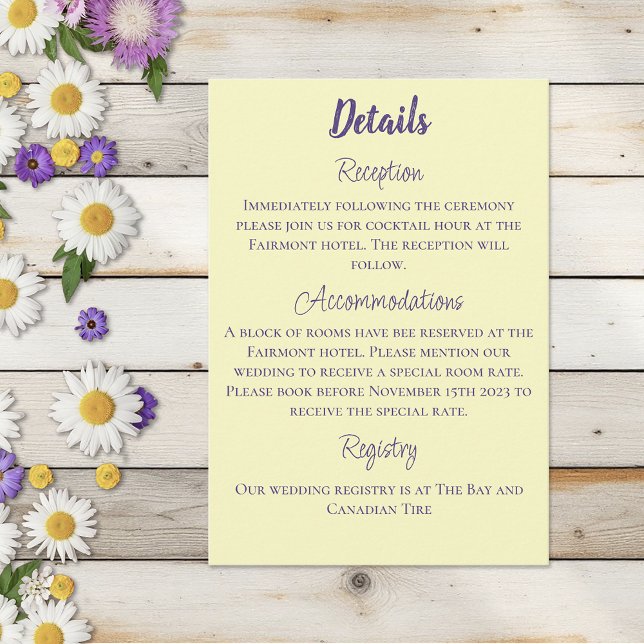 Elegant Purple Yellow Flowers Honeycomb Bee Enclosure Card (Creator Uploaded)