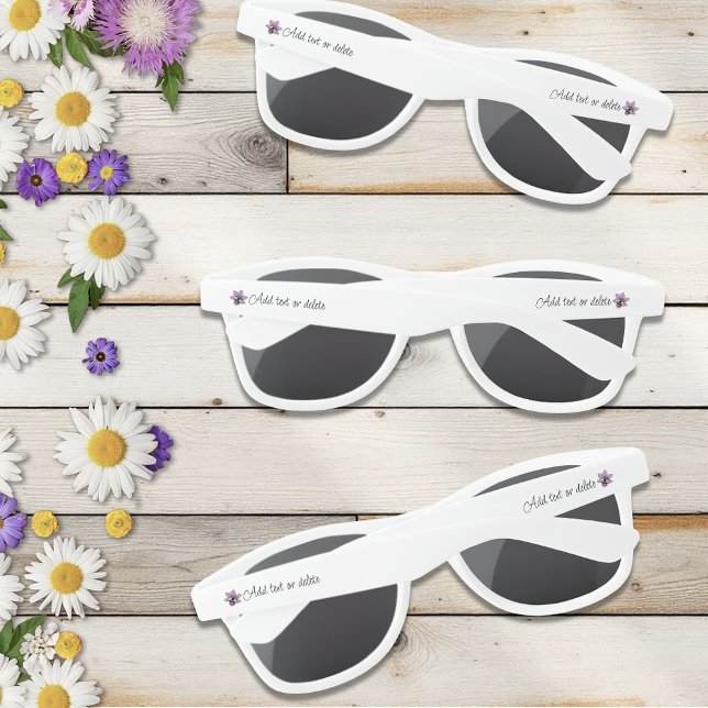 Elegant Purple Yellow Flowers Honeycomb Bee Sunglasses (Creator Uploaded)