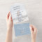Elegant QR Code Floral RSVP Online Dusty Blue