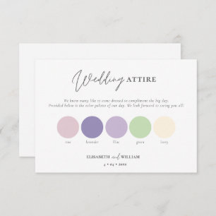Elegant QR Code lilac rose Pastel Wedding attire Enclosure Card