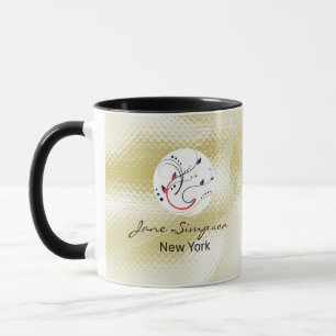 Elegant Qr code Logo Gold Texture Mug