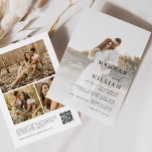 Elegant QR Code Photo Wedding Invitation<br><div class="desc">Our invitations blend the timeless charm of traditional wedding invites with the convenience of modern technology. Featuring a stunning photo collage design that allows you to showcase not one, not two, but three of your most cherished moments, our invitations add a personal touch to your special day. With a seamlessly...</div>