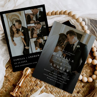 Elegant QR Code Photo Wedding Invitation