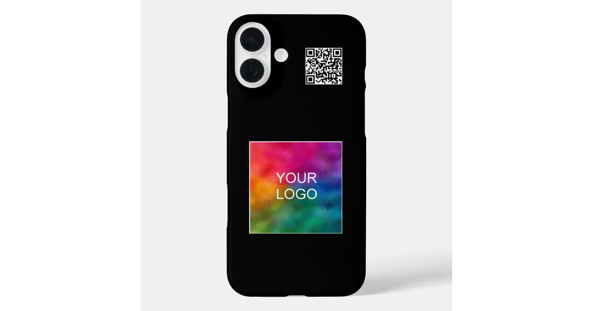 Elegant QR Code Upload Your Own Logo Custom Case-Mate iPhone Case | Zazzle