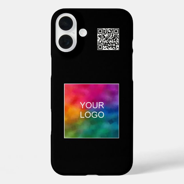 Elegant QR Code Upload Your Own Logo Custom Case-Mate iPhone Case (Back)