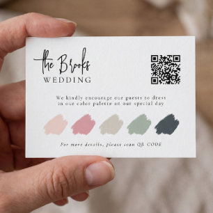 Elegant QR Code Wedding Attire Dress Code Insert