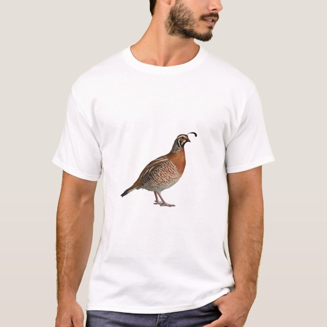  “Elegant Quail T-Shirt Design” (Front)