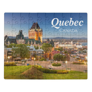 Elegant Quebec Canada Postcard Jigsaw Puzzle