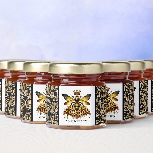 Elegant Queen Bee Birthday party Honey Jar Favors (Multi)