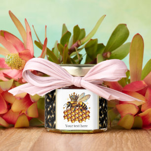 Elegant Queen Bee Birthday party Honey Jar Favors