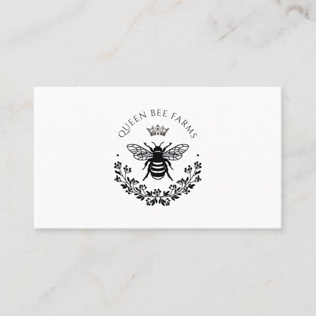 Elegant Queen Bee Business Card (Front)