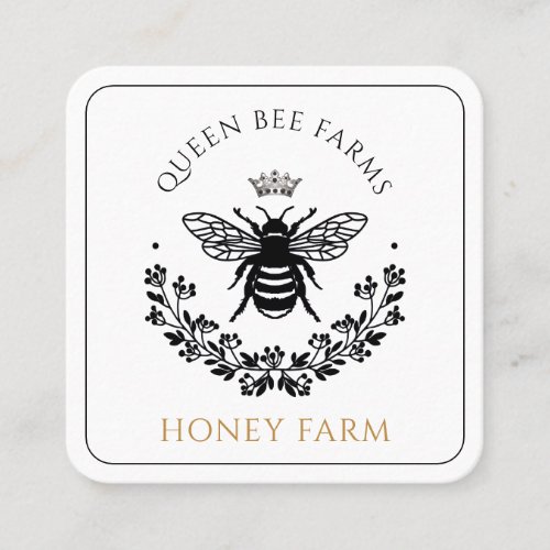 Elegant Queen Bee Business  Square Business Card