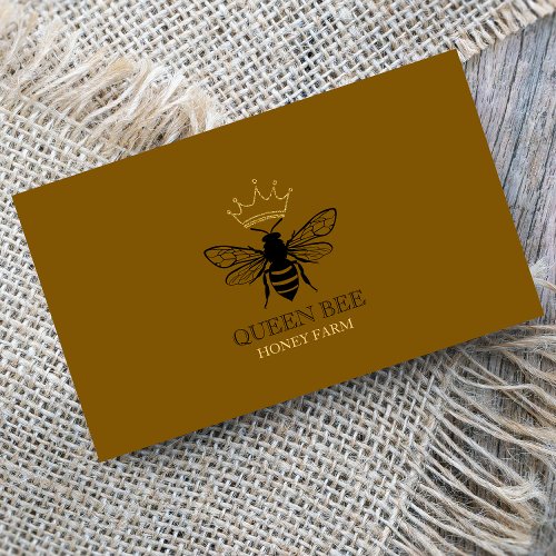 Elegant Queen Bee Honey Farm Beekeeper Apiarist    Business Card