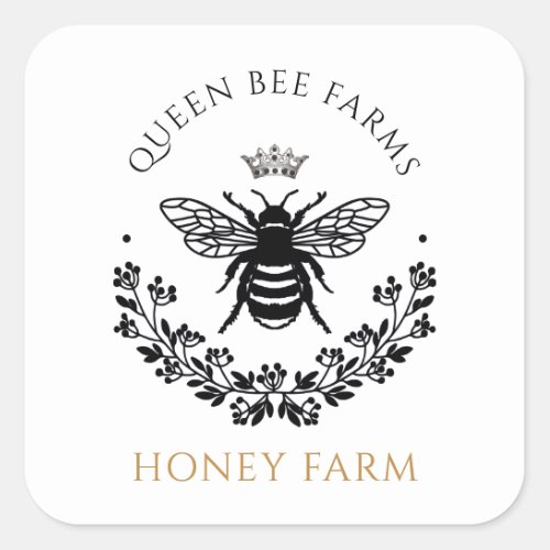 Elegant Queen Honey Bee Product Labels
