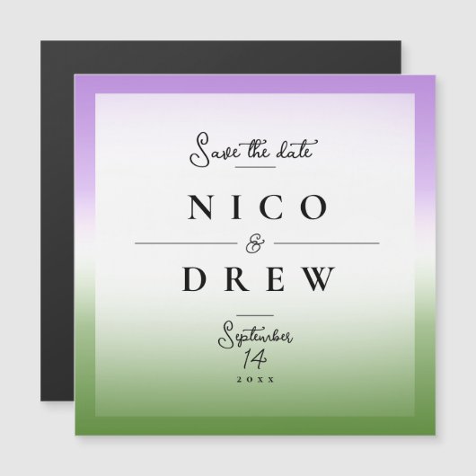 Elegant Queer Pride Wedding (Front/Back)