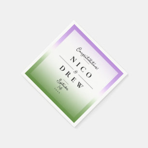 Elegant Queer Pride Wedding Napkins