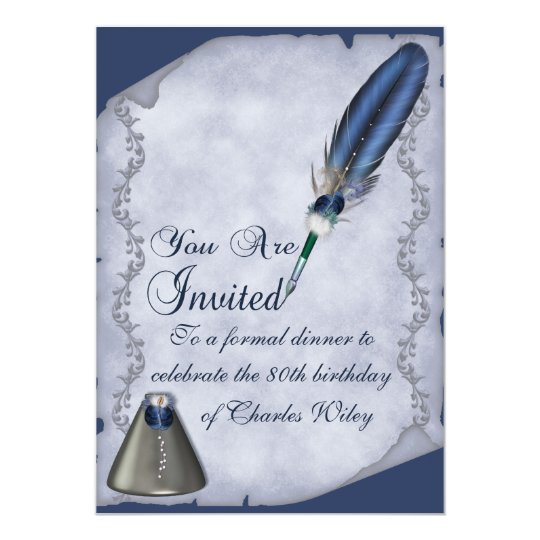 Elegant Quill and Inkwell Card