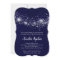 Elegant Quinceañera Glitter Navy Blue Invites