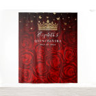 Elegant Quinceanera Photo Backdrop Tapestries