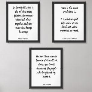 Elegant Quote Art with Handwriting Font Wall Art Sets