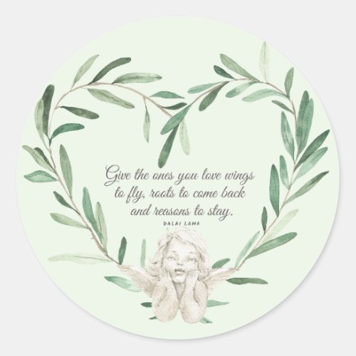 Elegant Quote Heart Wreath Christmas Sticker Pack