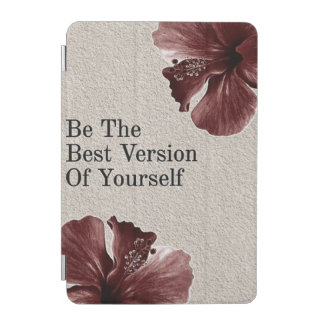 Elegant Quote iPad Cover with floral design