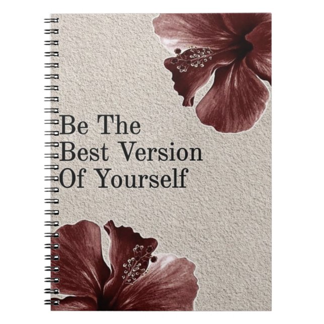 Elegant Quote Notebook/Diary with floral design Notebook (Front)