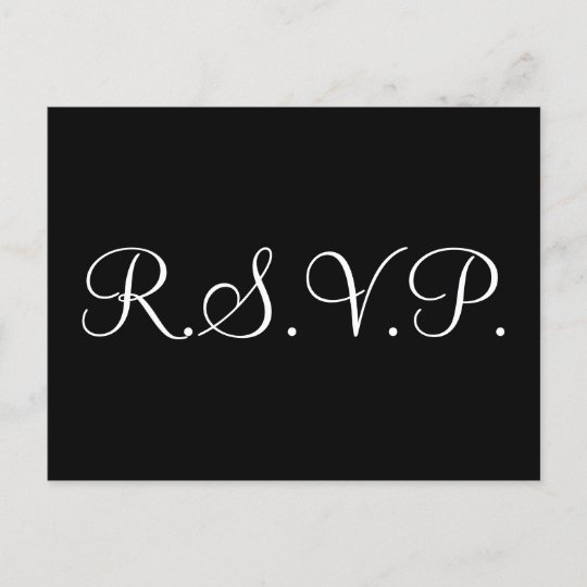 Elegant "R.S.V.P." Postcard