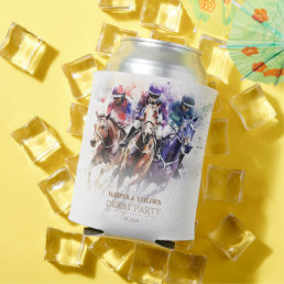 Elegant Race Horse Derby Party Equestrian Can Cooler