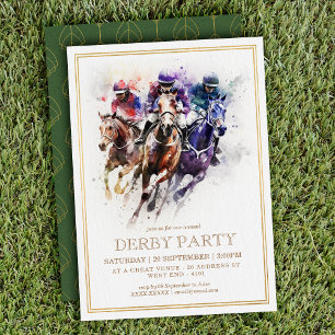 Kentucky Derby Party Invitations, custom, send direct, addressed, stamped, designed, all in one, party retailer plan