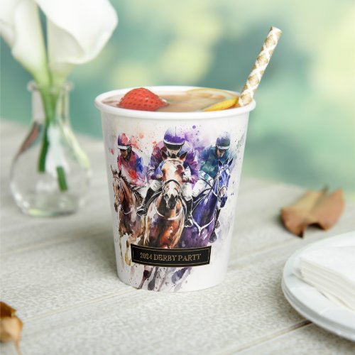 Elegant Race Horse Derby Party Equestrian Paper Cups