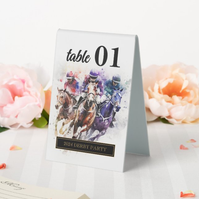 Elegant Race Horse Derby Party Equestrian Table Tent (In SItu (Wedding))