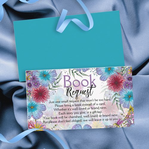 Elegant Radiant Bohemian Flowers Baby in Bloom Enclosure Card