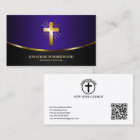 Elegant Radiant Gold Cross Evangelist Royal Purple