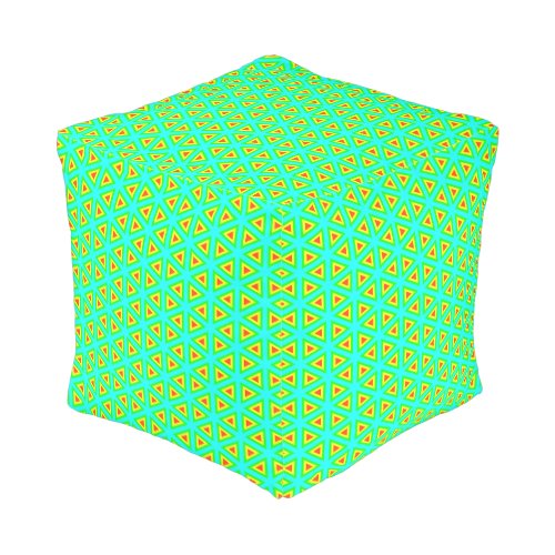 Elegant Radiant Neon Pattern Pouf