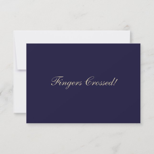 Elegant Raffle Ticket Navy Blue Invitation (Front)