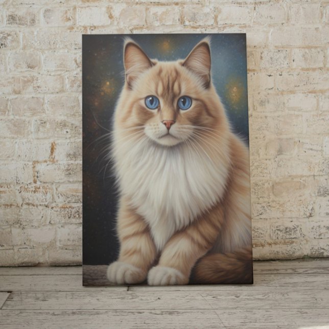 Elegant Ragdoll Cat Painting Canvas Print (Creator Uploaded)