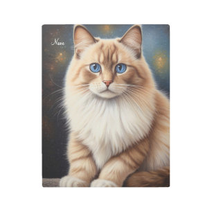 Elegant Ragdoll Cat Painting Metal Print