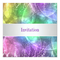 Elegant Rainbow Bubbles 12 Special Birthday Event Card