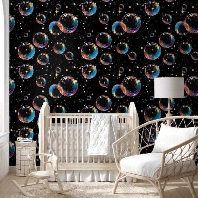 Elegant Rainbow Bubbles Seamless Cute Patterns  Wallpaper (Kids)